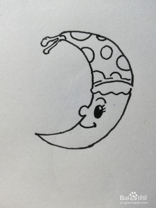 月亮简笔画可爱的一轮圆月怎么画